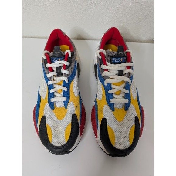 Puma RS-X3 Puzzle Extreme‎ Red Yellow Blue White Running Shoes US 8 371570-04 main image 7